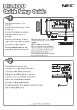 NEC NP-PH1400U Quick Setup Manual preview