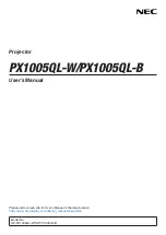 NEC NP-PX1005QL-B User Manual предпросмотр