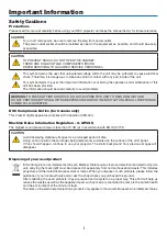 Предварительный просмотр 3 страницы NEC NP-PX602UL-WHJD User Manual