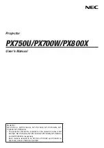 Preview for 1 page of NEC NP-PX700W User Manual