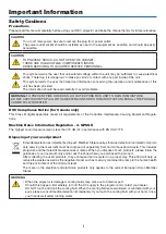 Preview for 3 page of NEC NP-PX700W User Manual