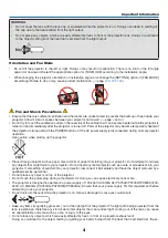 Preview for 5 page of NEC NP-PX700W User Manual