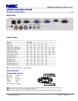 Preview for 8 page of NEC NP-U300X Series Installation Manual