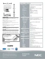 Предварительный просмотр 2 страницы NEC NP-U300X Series Specifications