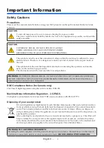 Preview for 3 page of NEC NP-U321H User Manual