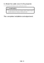 Предварительный просмотр 20 страницы NEC NP-UM330W Series Installation And Adjustment Manual
