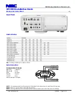 Предварительный просмотр 8 страницы NEC NP-UM330X Series Installation Manual