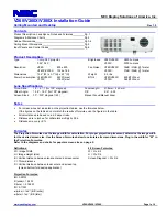 NEC NP-V260 Installation Manual предпросмотр