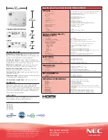 Предварительный просмотр 2 страницы NEC NP-V260 Specifications