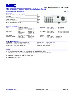 Предварительный просмотр 1 страницы NEC NP-V300W Installation Manual