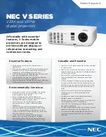 Предварительный просмотр 1 страницы NEC NP-V311W Specifications