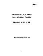 NEC NP02LM Series Installation Manual preview