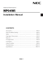 Preview for 3 page of NEC NP04Wi Installation Manual