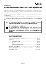 Preview for 20 page of NEC NP05WK Installation And Adjustment Manual