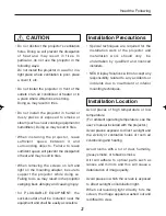 Preview for 3 page of NEC NP06CM Installation And Adjustment Manual