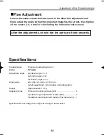 Preview for 14 page of NEC NP09CM Installation And Adjustment Manual