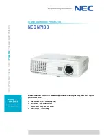 Preview for 1 page of NEC NP100 - SVGA DLP Projector Technical Specifications