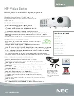 Предварительный просмотр 1 страницы NEC NP110 - SVGA DLP Projector Brochure