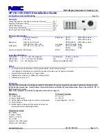 Preview for 1 page of NEC NP110 - SVGA DLP Projector Installation Manual