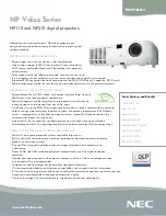 NEC NP110 - SVGA DLP Projector Specifications preview