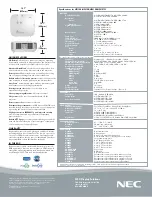 Preview for 2 page of NEC NP1150 Series Specification Sheet