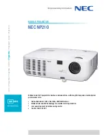 Preview for 1 page of NEC NP210 Technical Specifications