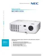 NEC NP215 EDU Technical Specification предпросмотр