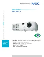 NEC NP215 Series Technical Specification предпросмотр