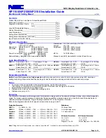 NEC NP2150 Series Installation Manual предпросмотр