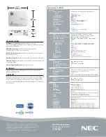 Предварительный просмотр 2 страницы NEC NP216 Series Brochure