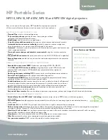 NEC NP310 Series Brochure preview