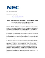 NEC NP3151W WXGA Installation preview