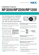 Предварительный просмотр 1 страницы NEC NP3200 Installation