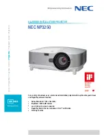 NEC NP3250 Series Specifications preview