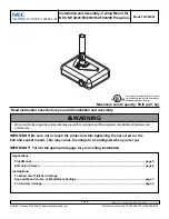 NEC NP40 XGA Installation And Assembly Manual preview