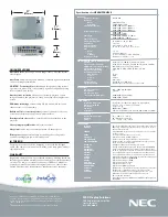 Preview for 2 page of NEC NP40 Brochure & Specs