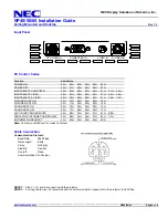 Preview for 6 page of NEC NP40 Installation Manual