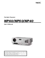 Preview for 1 page of NEC NP40 User Manual