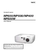 NEC NP400 Series User Manual preview