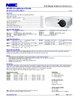 NEC NP4000 Installation Manual preview