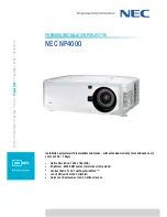 Предварительный просмотр 1 страницы NEC NP4000 Technical Specifications