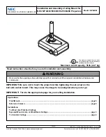 Preview for 1 page of NEC NP40CM Installation And Assembly Manual