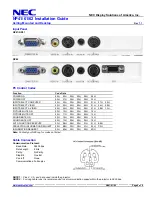 Предварительный просмотр 6 страницы NEC NP41 - TECHNISCHE DATEN Installation Manual