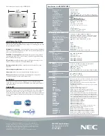 Preview for 2 page of NEC NP41 - TECHNISCHE DATEN Specifications