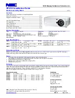 NEC NP4100 Series Installation Manual preview