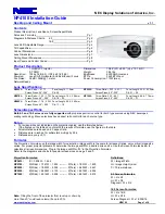 Preview for 1 page of NEC NP4100 Series Installation Manual