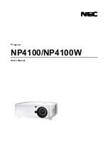 NEC NP4100 Series User Manual preview