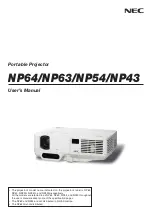 NEC NP43 Series User Manual preview