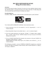 Preview for 13 page of NEC NP43G User'S Manual Supplement