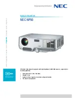 NEC NP50 Series Technical Specification preview